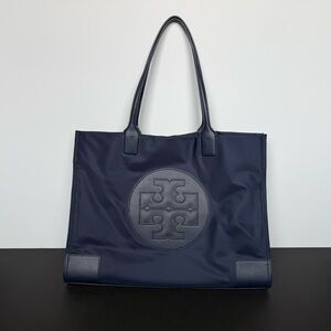 Tory Burch Dark Blue Nylon Tote Bag